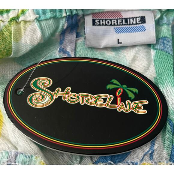 SHORELINE SHOULDER STRAP EMPIRE WAIST SUMMER DRESS, WOMENS-L-BLUE GRN YELL FLOR - Picture 9 of 10